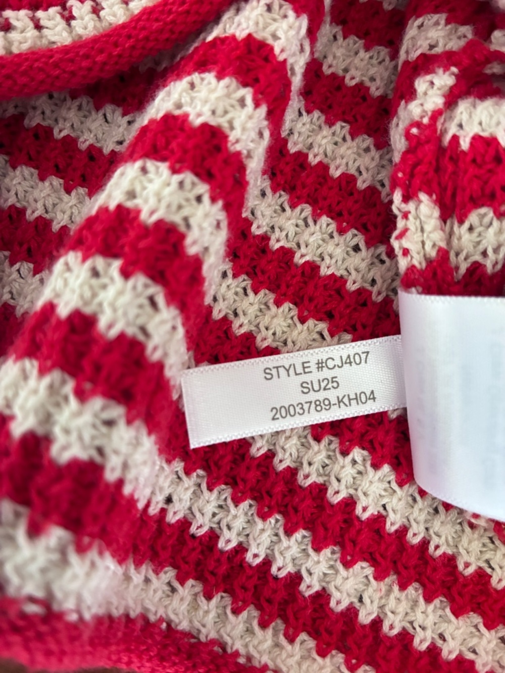 J.Crew Red & White Striped Sweater – Size Medium - Picture 9 of 9
